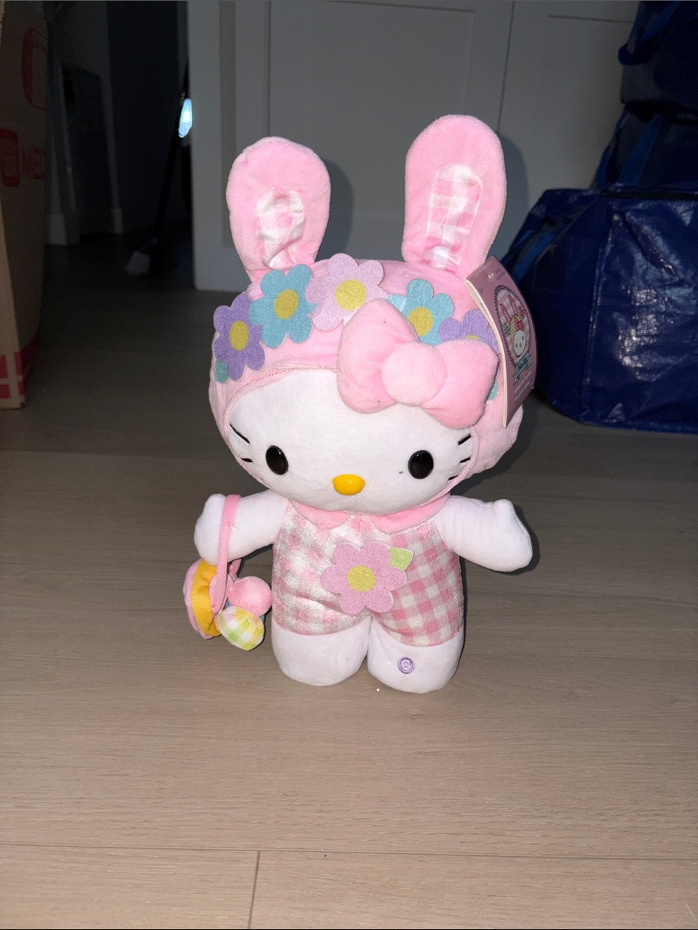 Hello Kitty Pink Bunny Easter Stepper Dancer Plush
